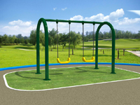 Community Park Building Outdoor Swing Set Children